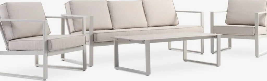 Conjuntos Mesa Y Sillas De Jardín|Muebles De Jardín>JUTLANDIA VONGEConjunto muebles jardín VONGE 5 plazas beis Beige
