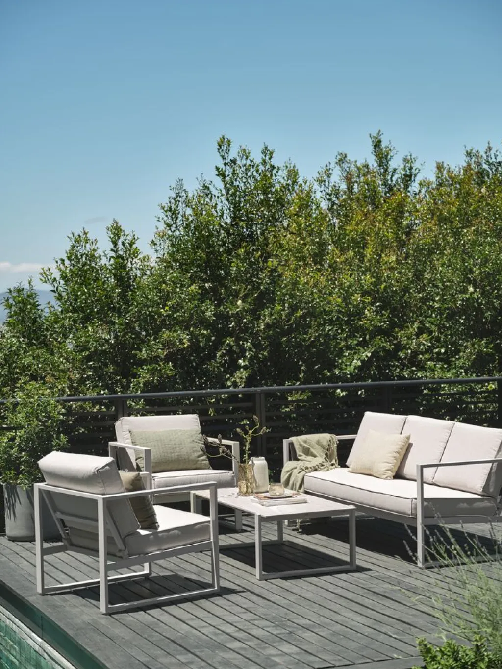 Conjuntos Mesa Y Sillas De Jardín|Muebles De Jardín>JUTLANDIA VONGEConjunto muebles jardín VONGE 5 plazas beis Beige