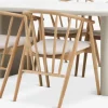 Mesas De Comedor|Conjuntos De Comedor>JYSK VORDINGBORG + LYKSBORGMesa VORDINGBORG L198 beis + 4 LYKSBORG roble natural