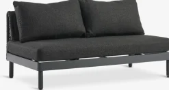 Muebles De Jardín>JUTLANDIA VOSSSofá de exterior VOSS 2 plazas negro