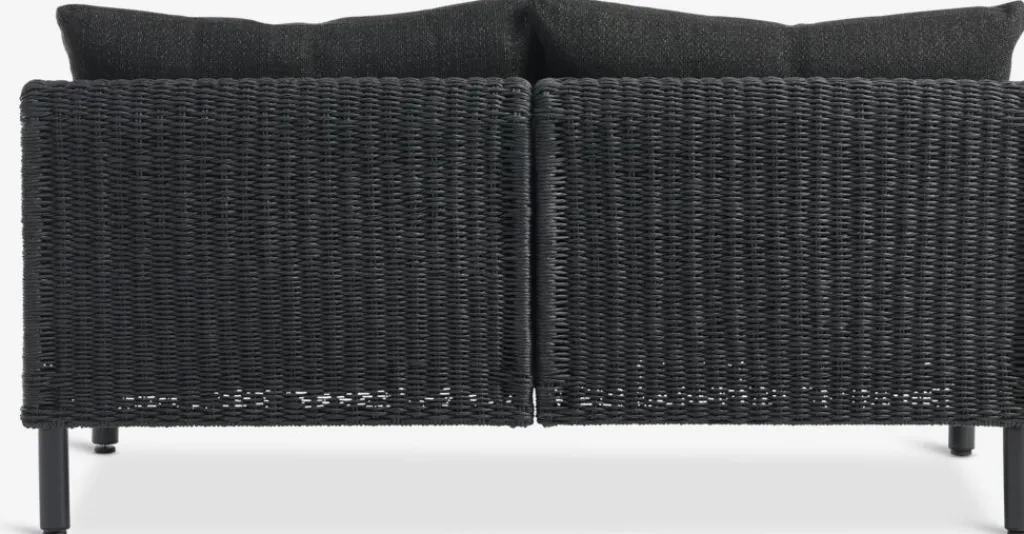 Muebles De Jardín>JUTLANDIA VOSSSofá de exterior VOSS 2 plazas negro