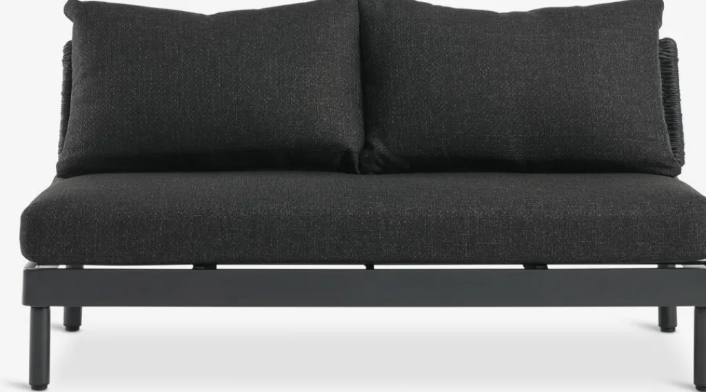 Muebles De Jardín>JUTLANDIA VOSSSofá de exterior VOSS 2 plazas negro